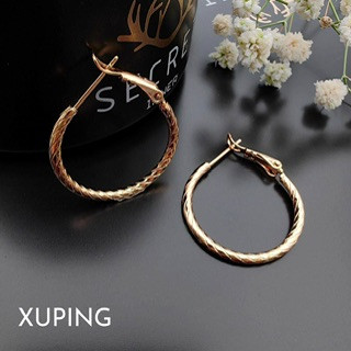 گوشواره حلقه ای ژوپینگ مدل دایره ساده شیار دار